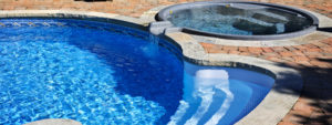 This image shows a pool deck that will be resurfaced.